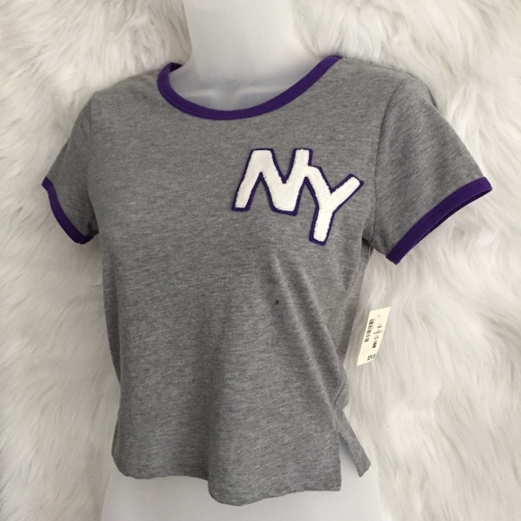 SOLD! Aeropostale NY Crop Top Graphic Tee Small - Picture 6 of 8